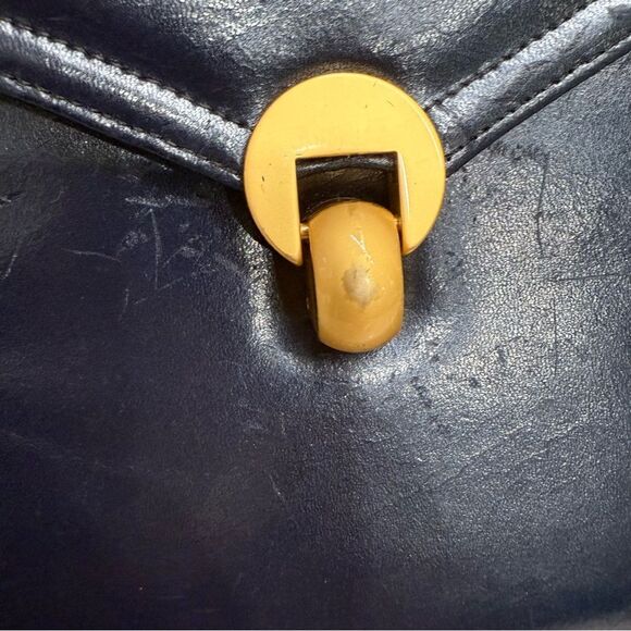 Classic Vintage Elegant Navy brass minibag Handbag - Picture 6 of 15